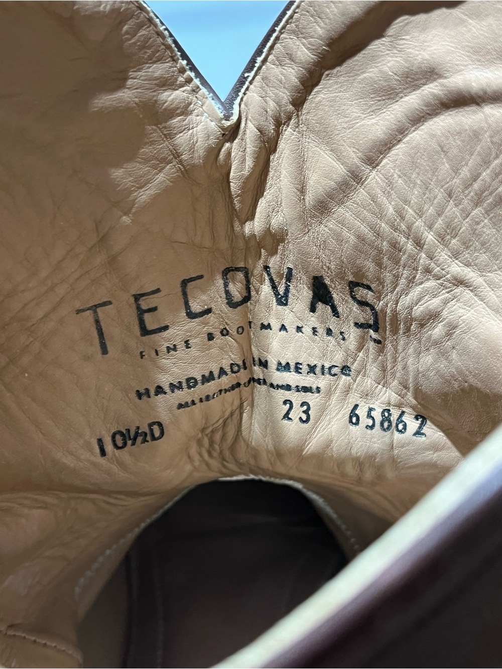 Tecovas The Earl Men’s Cafe Goat Brown Round Toe Roper Boots - Picture 10 of 11